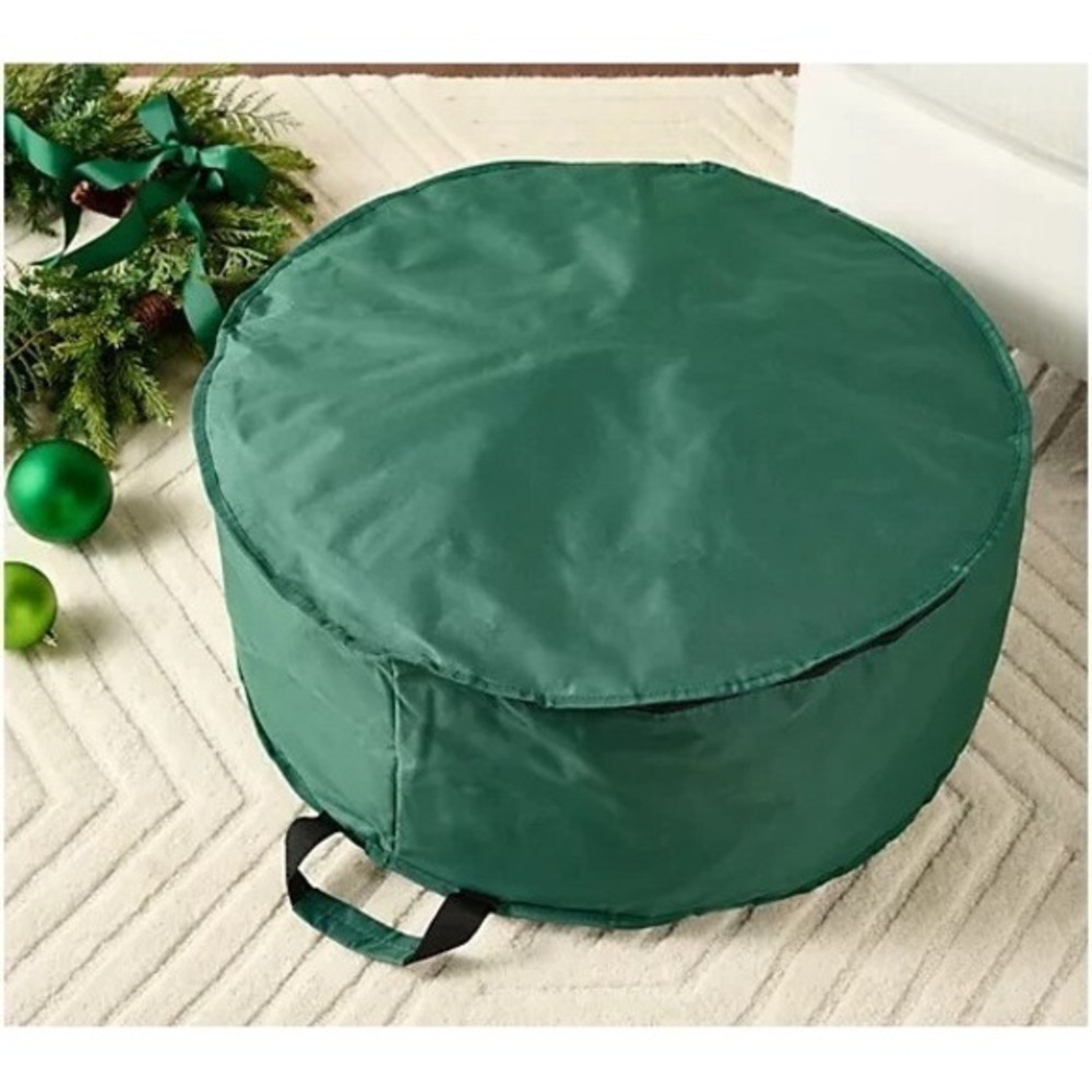 Bethlehem Lights Heavy Duty‎ Single Wreath Storage Bag Green 26" x 10"
